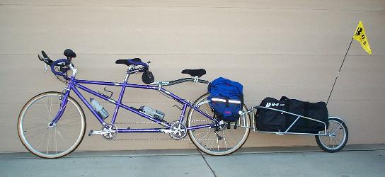 tandem bike with trailer