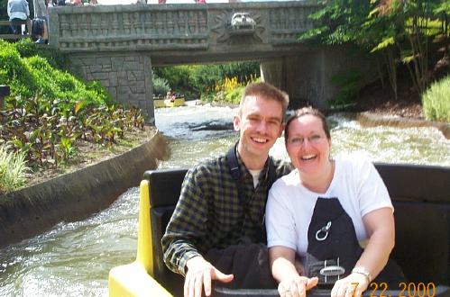John And Tina On Water Ride