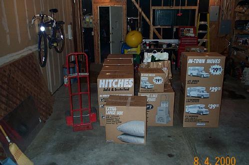 Garage Full Of Boxes To Unpack