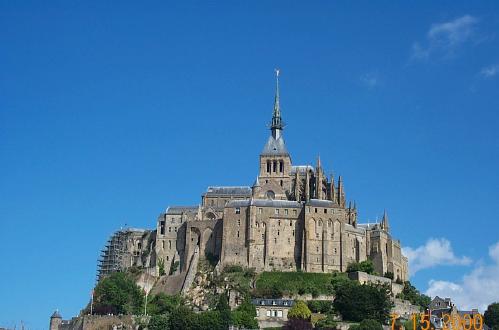 Mont Saint Michel With The Blue Sky