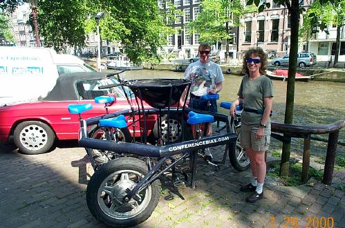 Dorothy And Tim By A Six Person Bike