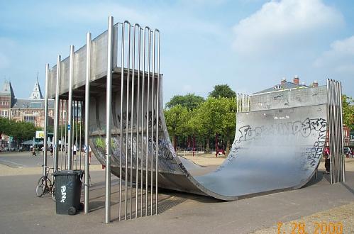 Stainless Steel Half Pipe Near Museum
