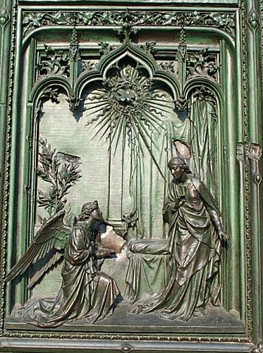 Detailed Pannel In Bronze Door