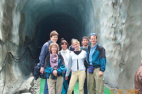Christophe, Dorothy, Clair, Cecile, Emannual, and John At Ice Cave