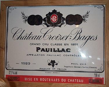 Label From Winery Visit