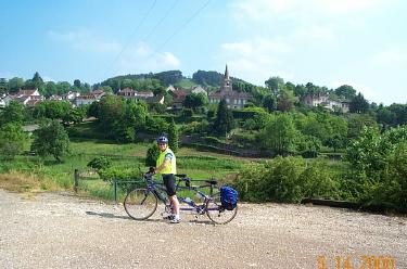 John on Bike at Pernard-Vergelesse