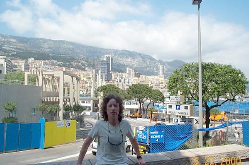 Dororhy Overlooking Monaco and the Grand Prix Mess