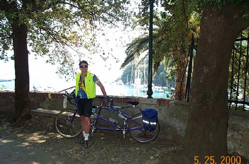John on Walk to Light House in Portofino