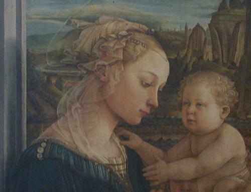 Detail Portions of Madana and Child by Lippi